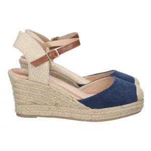 Sandalias de cuña mujer marino puntera cerrada YJ8511