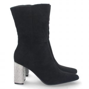 Botines de mujer color negro con tacón strass 2Z-2102