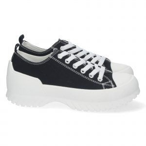 Zapatillas de lona mujer color negro