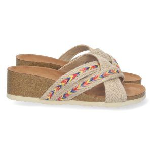 Sandalias de cuña varios colores mujer pala cruzada M-205
