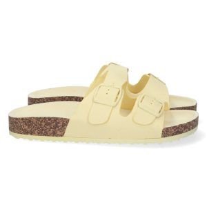 Sandalias planas mujer amarillas planta BIO M2213