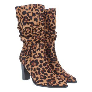 Bota de tacón medio mujer color leopardo 2A-2016