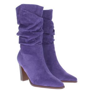 Bota de tacón medio mujer color morado 2A-2016