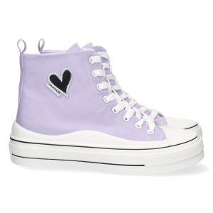 Zapatillas altas lilas mujer plataforma moldeada LHD-85