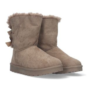 Botas australianas mujer camel detalle lazos