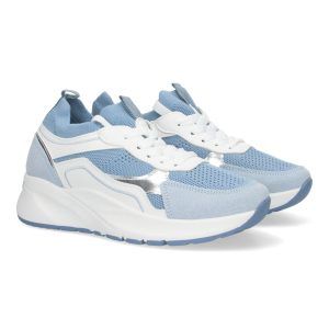 Zapatillas casual de vestir mujer azules CD-2490