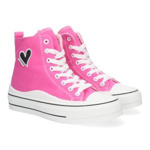 Zapatillas altas fucsia mujer plataforma moldeada LHD-85