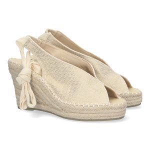 Sandalias de cuña alta doradas para mujer empeine abierto TF3311