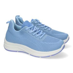 Zapatillas deportivas mujer azules celeste media suela acolchada y cómoda VRA-682