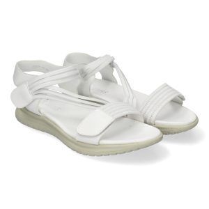 Sandalias planas blancas mujer cómodas cierre velcro FZF23-26