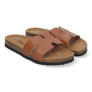 Sandalias planas taupe mujer planta anatómica BIO M-235