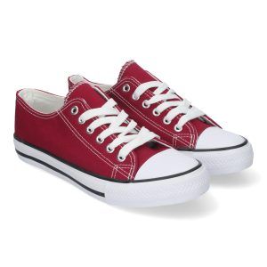 Zapatillas de lona mujer burdeos FG-2913