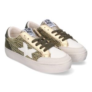 Zapatillas casual de vestir verde 9015