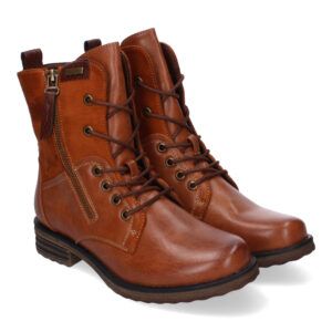 Botas planas de mujer camel estilo casual con cordones F6292