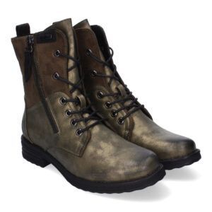 Botas planas de mujer verde estilo casual con cordones F6292