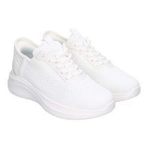 Zapatillas deportivas mujer adorno perforado blanco HT20-39