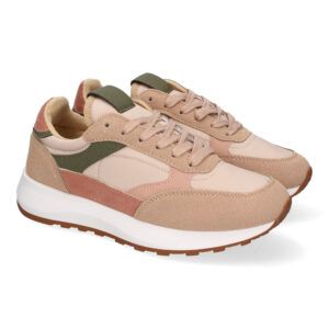 Zapatillas deportivas de vestir mujer rosas y verdes TT-57