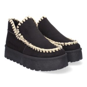 Botas esquimal mujer negras con plataforma VRA-1192