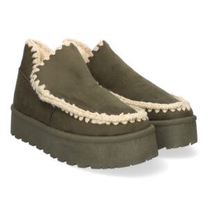 Botas esquimal mujer verdes con plataforma VRA-1192