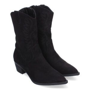 Botas cowboy mujer con bordado negro YG806