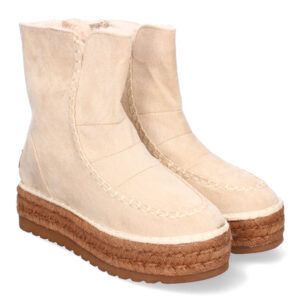 Botas estilo esquimal beige mujer forradas de pelo YZ23-43