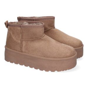 Botas australianas kaki con plataforma y pelo en el interior 6BKA
