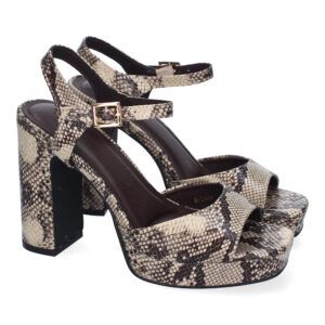 Sandalias de fiesta para mujer con plataforma serpiente A-3484
