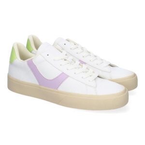 Zapatillas de vestir casual mujer blancas y lilas M5060