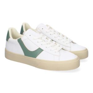 Zapatillas de vestir casual mujer blancas y verdes M5060