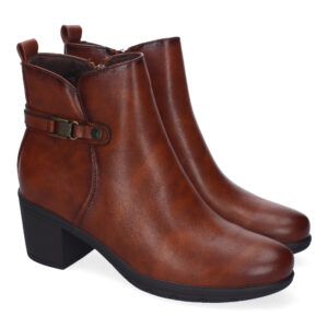 Botines tacón mujer adorno metálico cuero VRA-1039