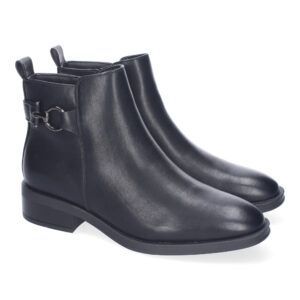 Botines tacón bajo mujer elegantes color negro VRA-1100