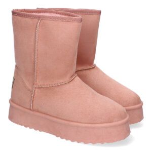 Botas australianas rosas con plataforam e interior forrado de pelo VR3-596