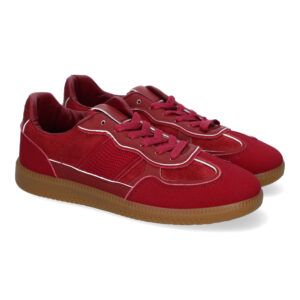 Zapatillas casual de vestir para mujer burdeos DD1