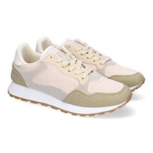 Zapatillas casual de vestir para mujer color beige DD4
