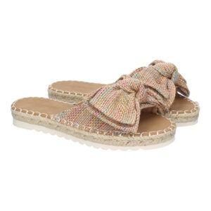 Sandalias planas mujer multicolor diseño lazo en pala FB-5056