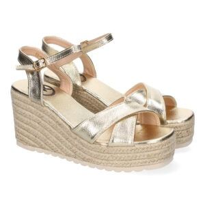 Sandalias de  mujer oro pala cruzada KK-989