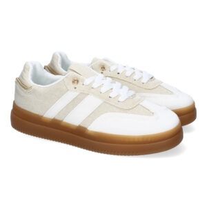Zapatillas casual de vestir mujer de tela beige XX-83