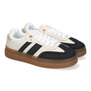 Zapatillas casual de vestir mujer de tela negro XX-83