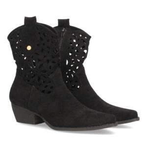 Botas cowboy caladas con tacón color Negro