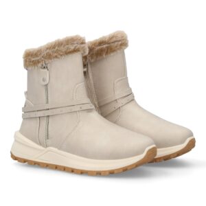 Botines de Invierno Planos para Mujer, Cómodos y Elegantes color beige
