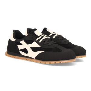 Zapatillas barefoot estilo retro para mujer - Negro